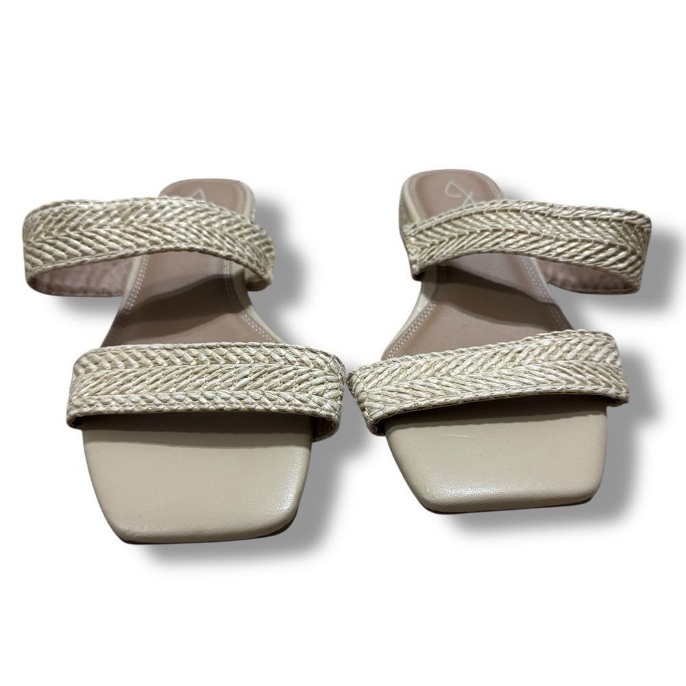 Joie Cherish Rattan Block Heel Sandals Women 8.5 Coastal Minimal Summer
